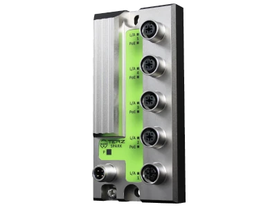 SPARK-XS Power over Ethernet Switch SPARK-XS Power over Ethernet Switch - M12 IP65/67, 4x PoE Ports 40W Gesamtleistung, 1x Gigabit Uplink